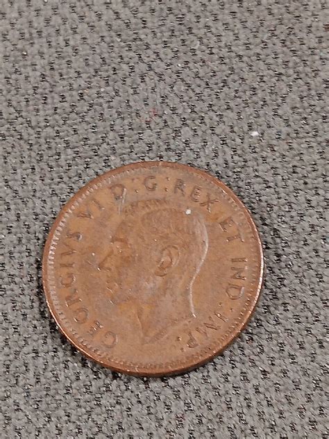1942 Canada Penny 1 Cent King George VI Canadian Coin Rare Collectible ...