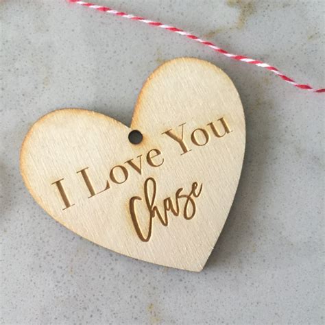 Custom Name I Love You Heart Tags, Gift Tags, Holiday Gift Tags, One Dozen Valentine Tags, I ...