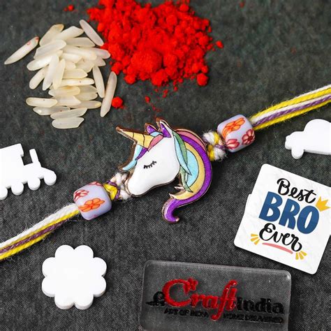 eCraftIndia Unicorn Rakhi for Kids Brother Boys Girls Sister | Raksha ...