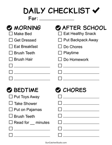 Chore Chart Templates