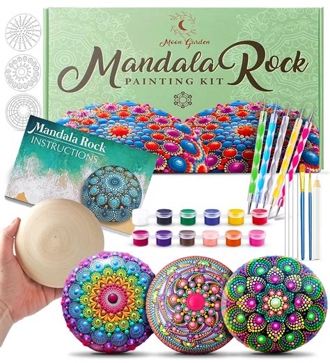 Amazon.com: Mandala Rock Painting Kit - Mandala Dotting Tools Kit ...