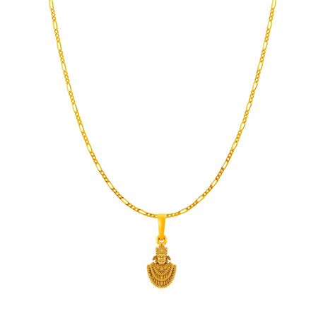 22KT Gold Plated 92.5 Pure Silver Khatu Shyam Pendant With chain ...