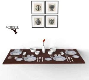 ATROCK Wall mounted foldable 4 Seater Study Table, Dining Table 100% ...