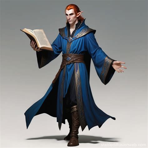 Male Eladrin Elf Wizard | Stable Diffusion Online