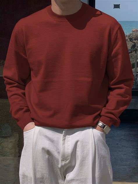 DAZY Hombres 1 pieza Jersey unicolor de cuello redondo | Moda de Mujer ...