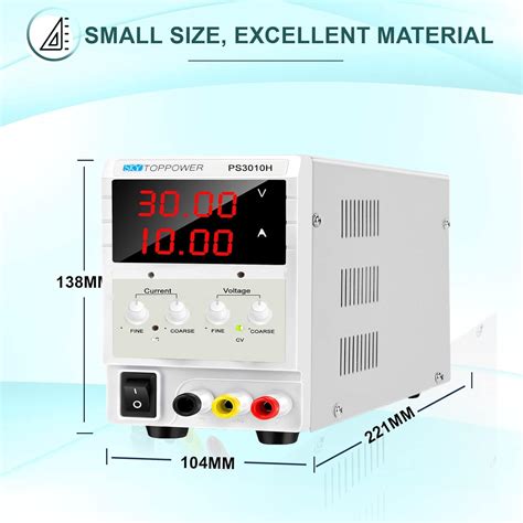 Buy DC Power Supply Variable, 30V 10A Adjustable Switching Regulated DC ...