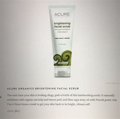 Acure facial scrub | Facial scrubs, Acure organics, French green clay
