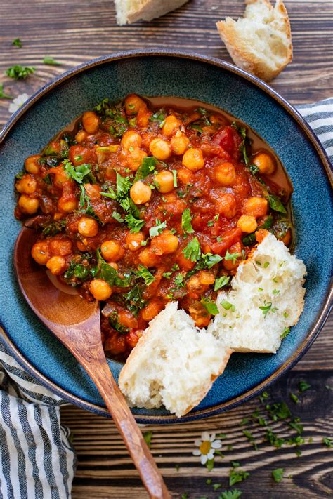Tomato Braised Chickpeas - This Savory Vegan