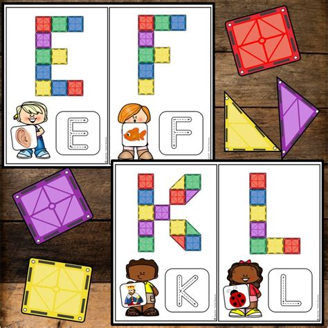 Alphabet Activities with Magnetic Tiles, Uppercase Letters A-Z | Made ...