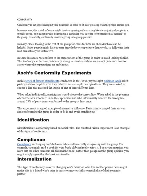 Conformity Essay Examples 的图像结果