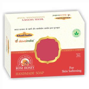 DAVAINDIA NATURAL GLOW SOAP ROSE HONEY HANDMADE SOAP FOR SKIN SOFTENING ...