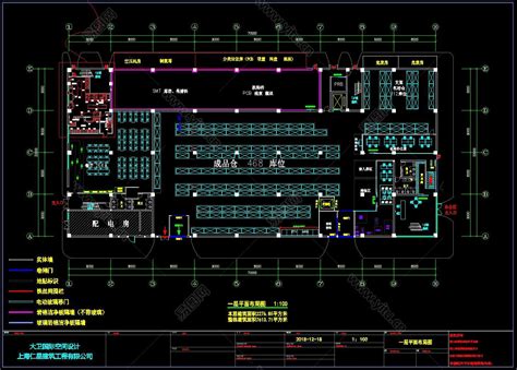 上海汽车科技厂房cad施工图，CAD建筑图纸免费下载 - 易图网