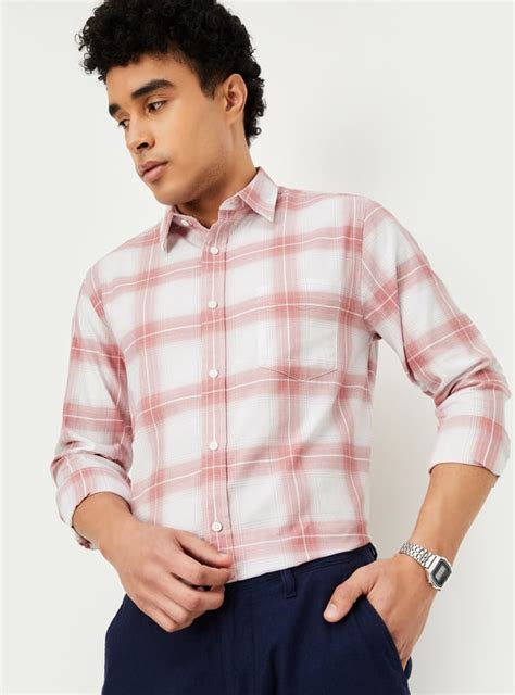 Buy Men Slim Fit Checked Shirt Online at just Rs. 1199.0 ...