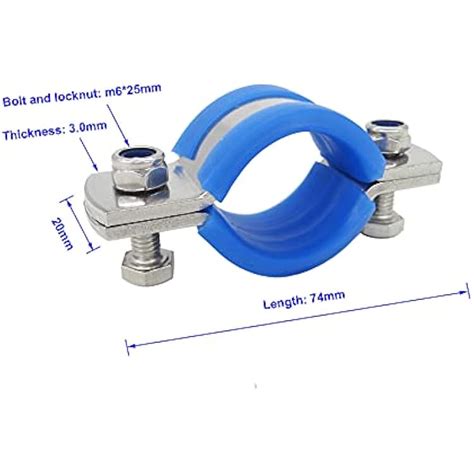 NOVSINO Stainless Steel Heavy Duty Flat Band Pipe Clamp with India | Ubuy