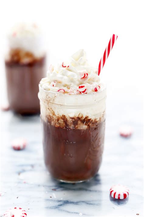 Hot Chocolate With Peppermint Sticks