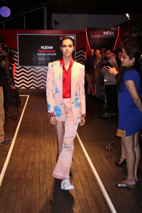 Model walks the ramp during Vogue India Fashion Fund show on November ...