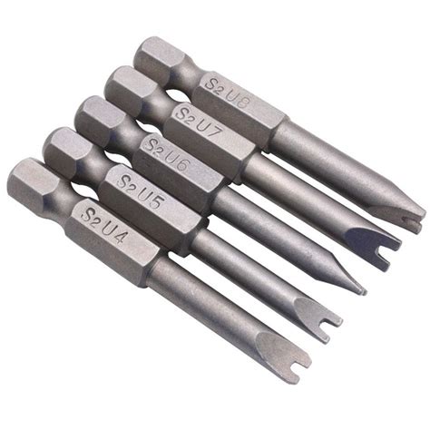 Buy U-Shaped Drill Bit, 5pcs 50mm Long U-shaped Screwdriver Bits S2 ...