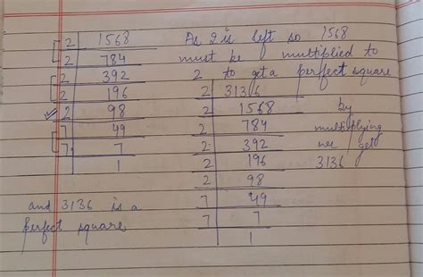 smallest number by which 1568 has to be multiplied to make it a perfect ...