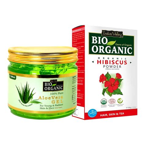 Buy Indus Valley Bio Organic 100% Pure Aloe Vera Gel & Hibiscus Flower ...