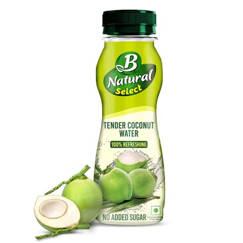 B Natural Select Tender Coconut Water, 200ml, No Added Sugar, 100% ...