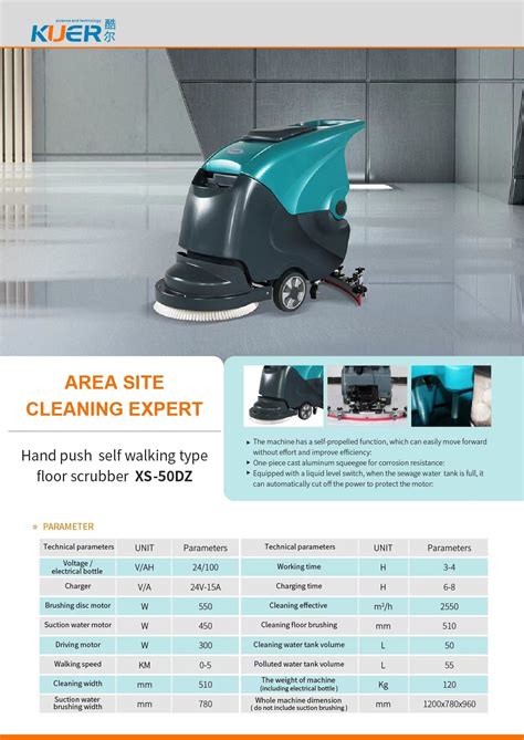 Industrial Commercial Using Cleaning Machine Walk Behind Floor Scrubber ...
