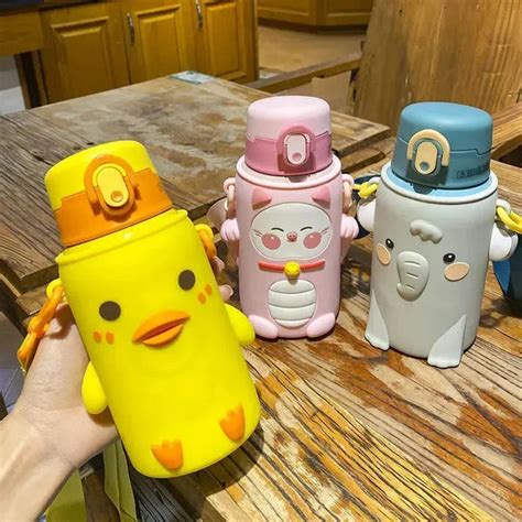 Sip & Smile Cartoon Animal Thermos Cups (500 ml)