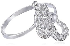 Sukkhi Womens Incredible Rhodium Plated Cz Studded Ring(220R400_11 ...