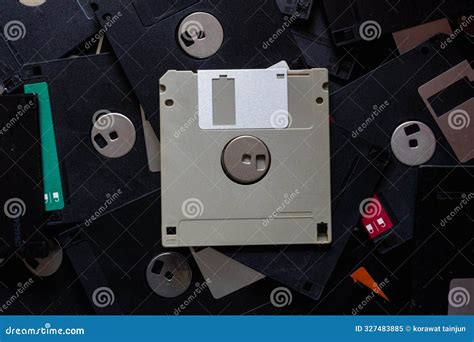 A Square Floppy Disk is a Magnetic Disk for Storing Data in an Old Computer with a Small ...