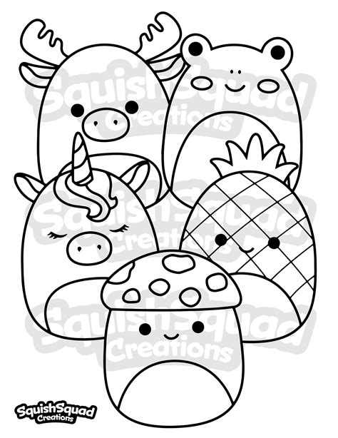 Squishmallow Coloring Page Printable Squishmallow Coloring - Etsy Canada