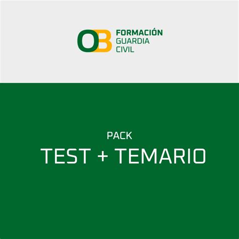 Pack TEST + TEMARIO - OB Formación Oposiciones a Guardia Civil Online