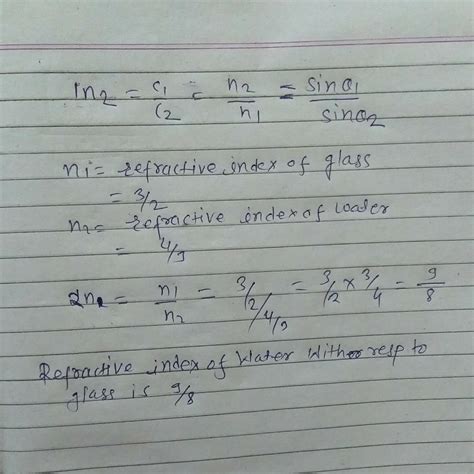 the absolute refractive index of glass is 3/2 and absolute refractive ...