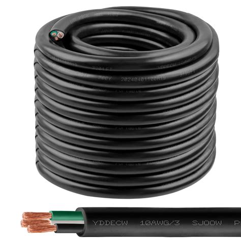 100ft 10/3 10 AWG Portable Power Cable (3 Conductor) - SJOOW 300V 10 ...
