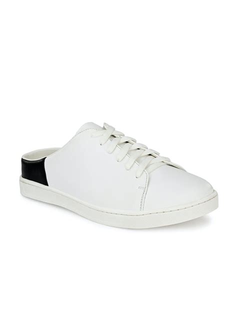 Get Solid White Open Back Sneakers at ₹ 999 | LBB Shop