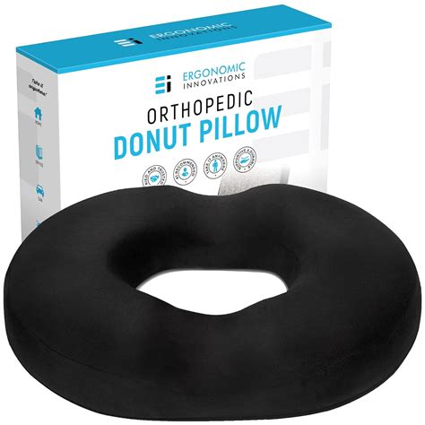 Ergonomic Innovations Donut Seat Medium Hemorrhoid Pain Relief Pillow ...