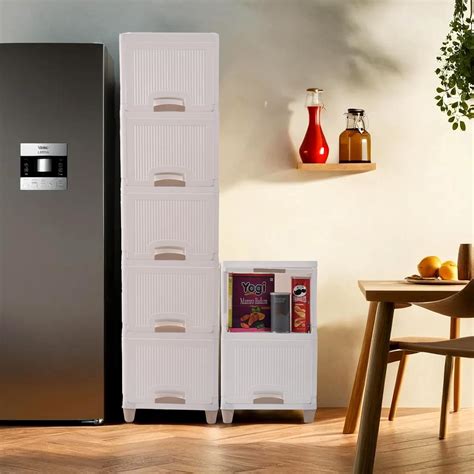 Kuber Industries 7 Units Modular Cabinet Storage Organizer (5 + 2 ...