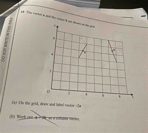Solved: 10 The vector a and the vector b ar E (a) On the grid, draw and ...