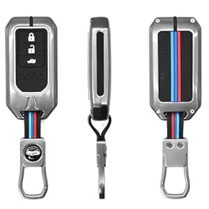 KMH Metal Car Key Cover Compatible with Honda City, Civic, Jazz, Amaze ...