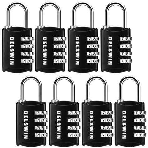 Snapklik.com : Combination-Padlock 4-Digit-Gym-Locker-Lock - 8 PCS ...