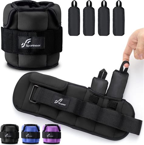 Amazon.com: Sportneer Adjustable Ankle Weights for Women and Men：1 Pair ...