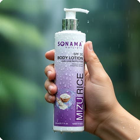 Mizu Rice SPF 30 Body Lotion For Deep Nourishment And Hydration ...