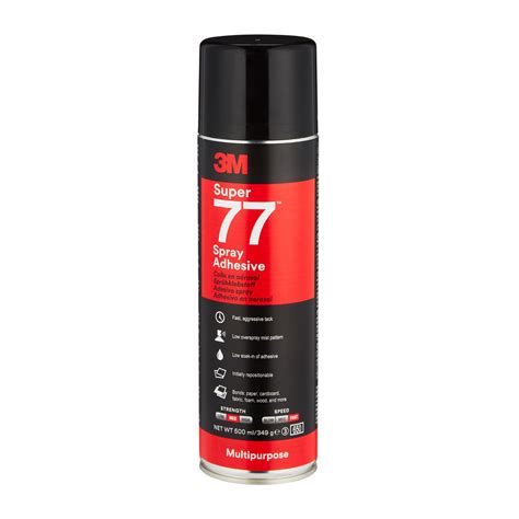 3M Super 77 Multi-Purpose Classic Spray Adhesive 379g Panel Bonding ...