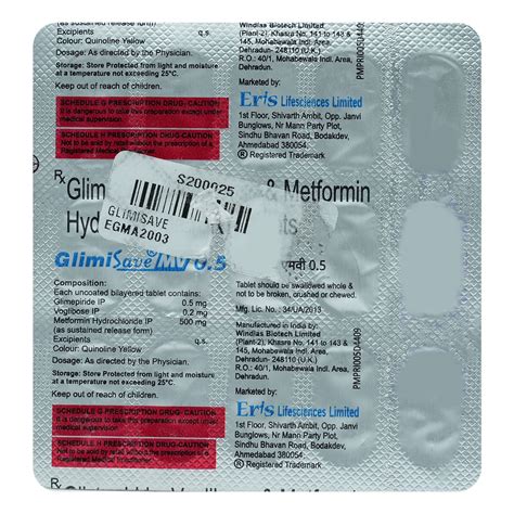 Glimisave MV 0.5 Tablet | Uses, Side Effects, Price | Apollo Pharmacy