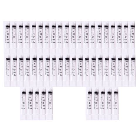 Buy 3CC Sterile Syringe Only with Luer Lock Tip - 50 Syringes Without a ...