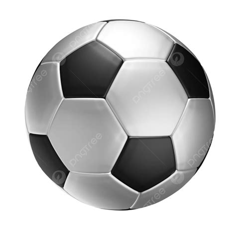 3d Black White Soccer Ball Realistic, Soccer Ball, Ball, White Balls ...
