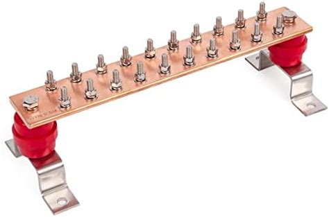 Copper Ground Bar Kit - .25" x 2" x 12" Busbar with 20 Terminal ...