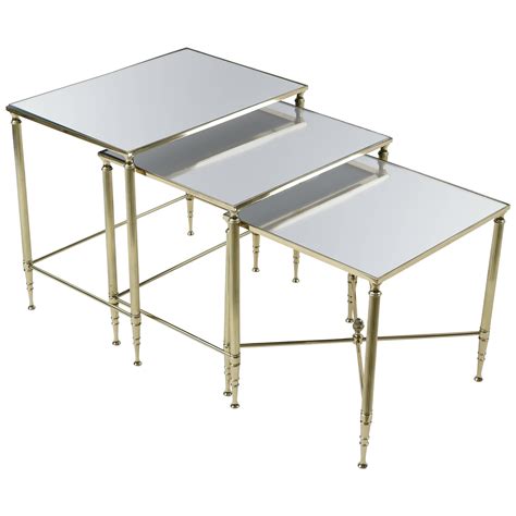 Set of Antique Directoire Marble-Top Nesting Tables at 1stDibs