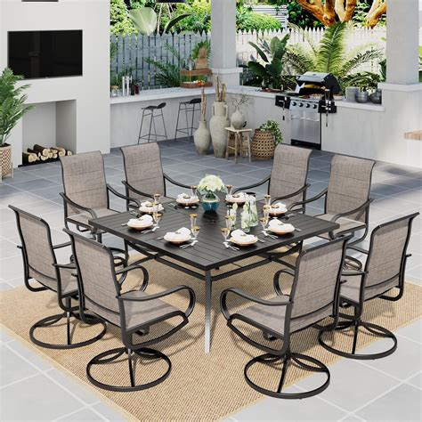 Amazon.com: Sophia & William Patio Furniture Set Large Square Patio ...