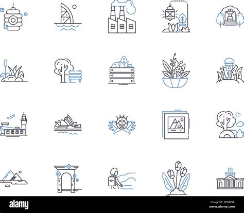 City parks outline icons collection. Urban, Parks, Outdoor, Public ...