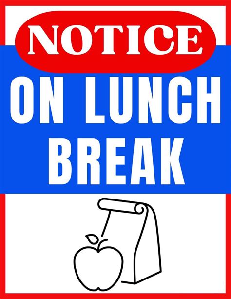 Printable Lunch Break