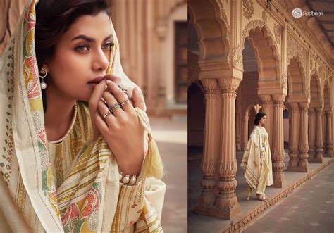 Sadhana Warli Art Cotton Fancy Embroidery Work Dress Material Collection